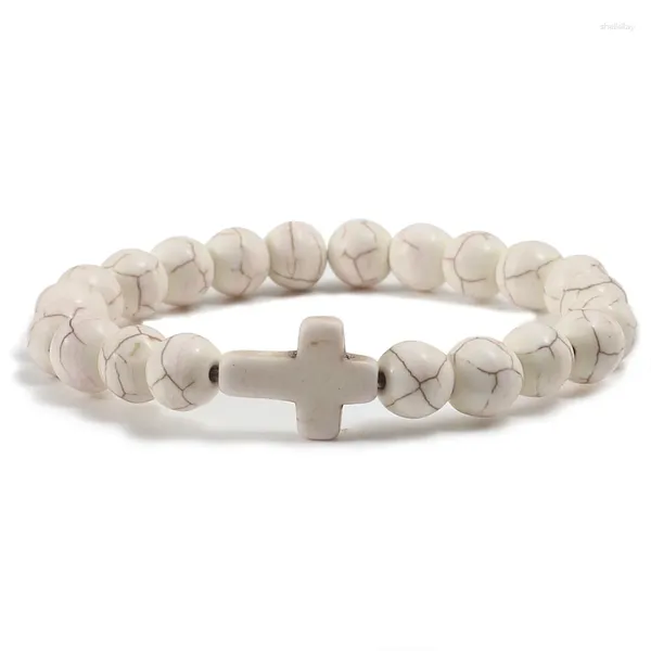 Strand pulseira de pedra natural clássico chakras grânulo pulseiras para mulheres turquesas moonstone cristal pulseras masculino jóias gif