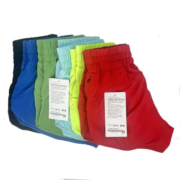 Luluwomen Pantaloncini sportivi da yoga Tasche laterali larghe da 2,5 pollici Fiess Running Vendita calda Mutande da donna Quick Dry Traspirante