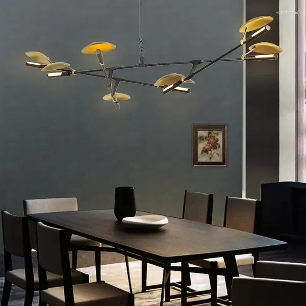Lustres Nordic Designer LED Chandelier minimalista para sala de jantar cozinha mesas de comida coffeetables decoração de casa luminária