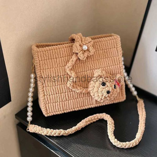 Umhängetaschen Style Plus Damentasche Designer und Hersteller Damentasche und Tasche Wolle gestrickte Soulder-Tasche Damen-Box-Geldbörsenstyledhandbagsstore