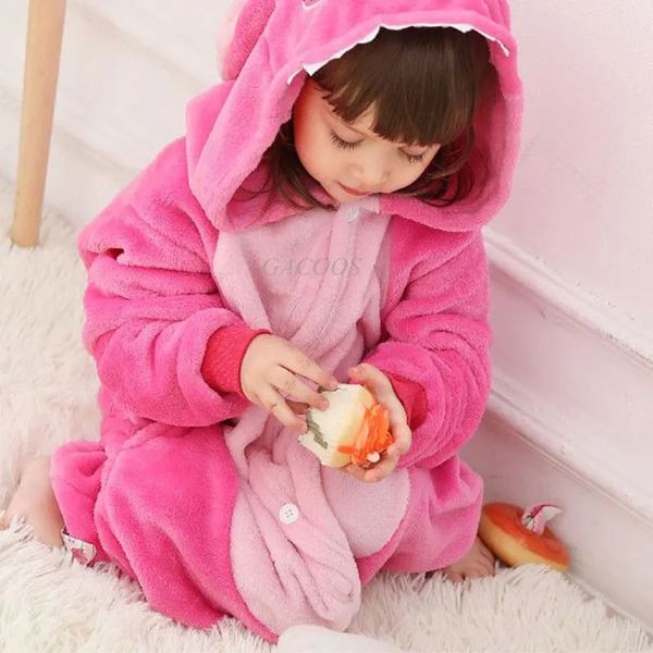 Pijamalar çocuklar kız bebek giyim pembe dikiş tulum erkek kostüm çocuk pijama çocuk pijama onesies panda pijama 231101