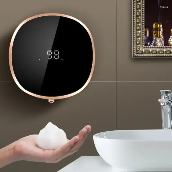 Dispenser di sapone liquido Digitale intelligente ricaricabile impermeabile No Touch Sensore di movimento Lavatrice a mano 1200mah 280ml Montaggio a parete
