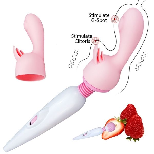 Giocattoli per adulti Vibratore per clitoride G Spot Massaggiatore per il corpo Carica USB Big Stick Femmina Bacchetta magica sexy Giocattoli per adulti per donna Prodotti del sesso 18 + 231101