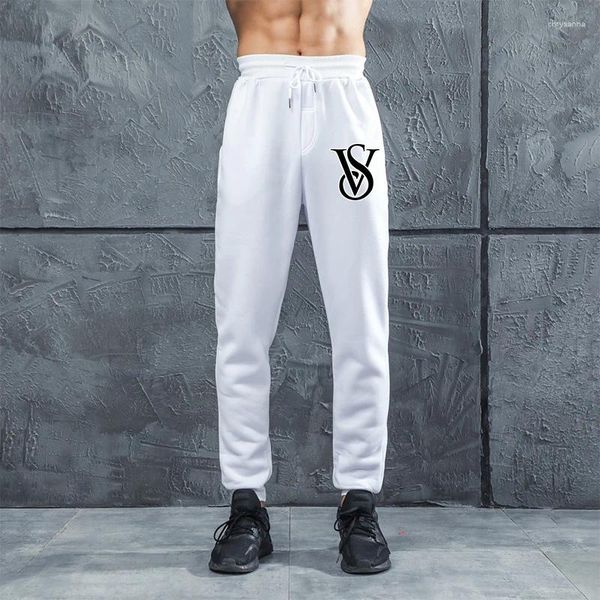 Calças masculinas Biquinis Secret Marca Track Homens Moda Corredores Sweatpants Preto Cinza 4XL Casual para Primavera Calças Esportivas I638W