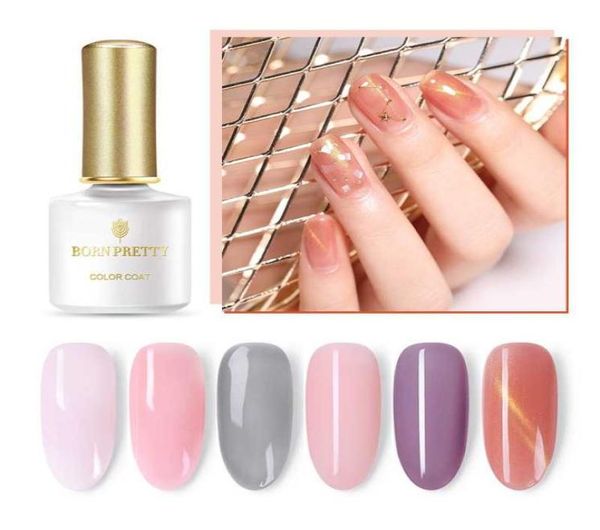 BORN PRETTY 6ml Jelly Pink Gel Polish Nail Art Gel UV Serie Semitrasparente a lunga durata Smalto per unghie4713445