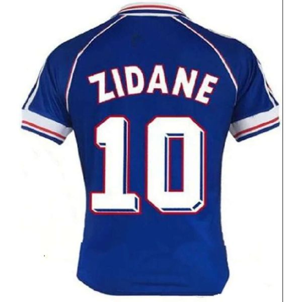 Qqq8 Retro Zidane Henry Französisches Fußballtrikot Maillot De Foot Mbappe Ribery Lizarazu Makelele Fußballtrikot Griezmann Benzema Djorkaeff