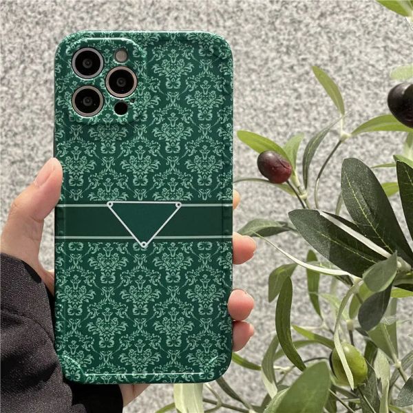 Luxurys Handyhüllen Designer-Muster IPhone 15 14 13 Pro Max 14Plus 12 11 Funkelnde Strass-Buchstaben-Dreieck-Druck-Handyhülle