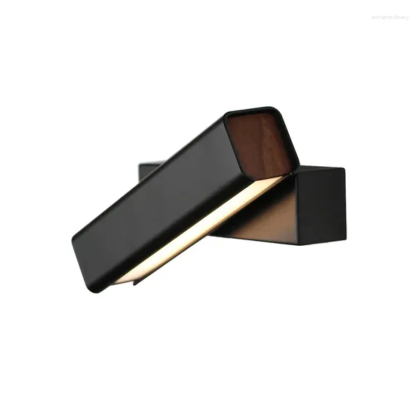 Lampada da parete Sconce nera Retro Decorazione moderna Specchio per camera da letto Luce con braccio oscillante turco