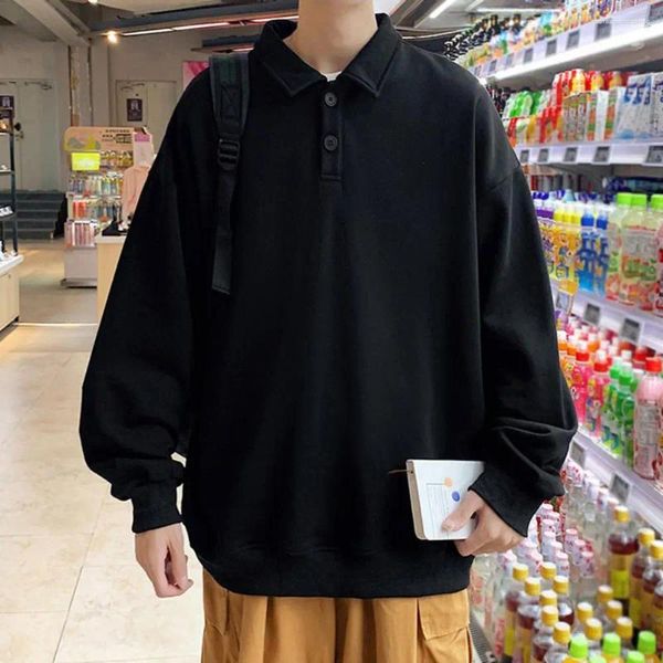 Herren Hoodies Harajuku Oversize Männer Sweatshirt Adrette Polo Koreanische Mode Hoodie Casual Pullover Sudaderas Hombre