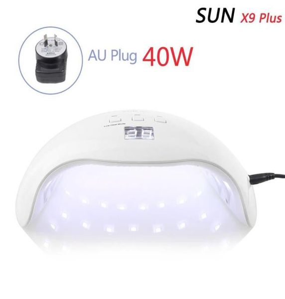 Gel UV da 40 W Lampada LED ad asciugatura rapida Adattatore per unghie Asciugatrice Tutti i tipi di pelle Chiodo anni '30 '60 '99 Modalità a basso calore Strumenti artistici271c6430278