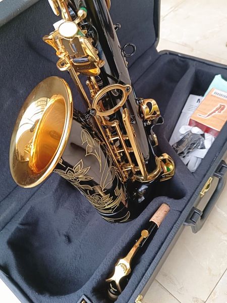 Novo saxofone alto preto YAS-82Z modelo e-flat instrumento de música profissional sax com acessórios de estojo