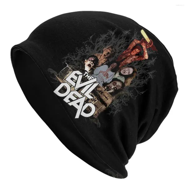 Berets Men The Evil Dead Halloween Slouchy Beanie Hat Acessórios Impressão gráfica Filme de terror Dual-use Bonnet Knit