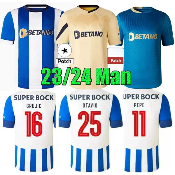 2023 2024 FC Portos Fußballtrikots Dragon Fans Spielerversion 23 24 CAMPEOES PEPE SERGIO OLIVEIRA MEHDI LUIS DIAZ Torwart Männer Kinder Kits Camisa de Futebol