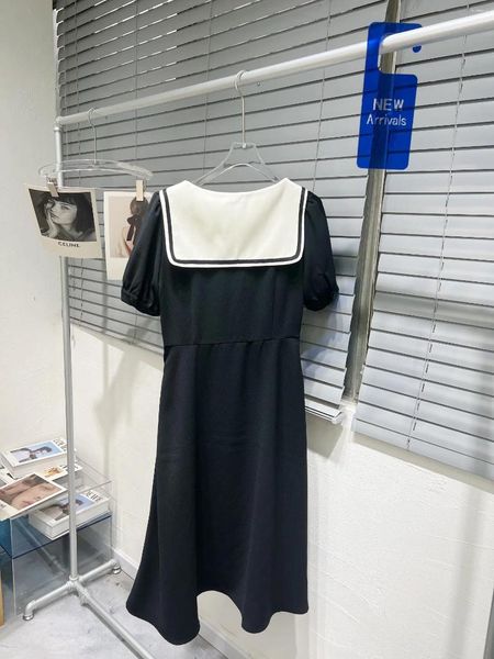 Party Kleider 2023 Y2K Weibliche Französisch Sailor Kragen Anzug Kleid Vintage Hülse Preppy Schwarz Student Midi Mädchen Nette Vestidos