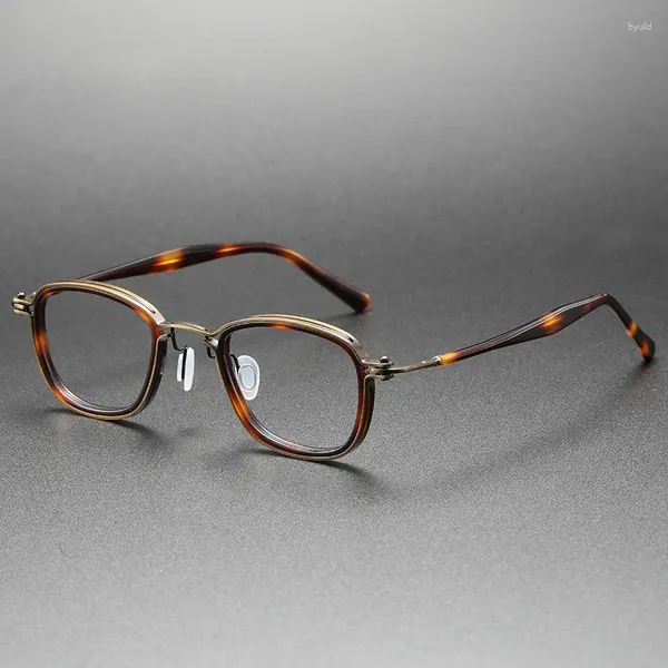 Occhiali da sole in lega vintage occhiali da vista rotondi montatura uomo donna occhiali da lettura anti luce blu miopia ottica montature da vista uomo