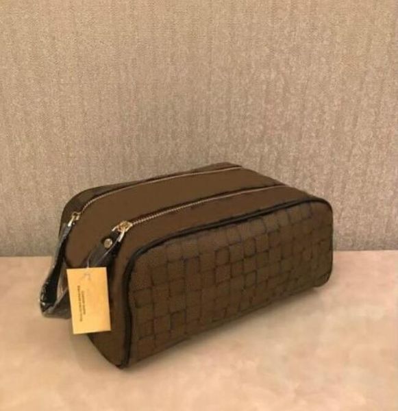 borsa da toilette da viaggio da uomo firmata da donna che lava borse per cosmetici di grande capacità trucco Borse da toilette con sacchetto per la polvere immagine reale AAAAA