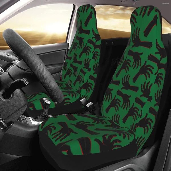 Coprisedili per auto Zombie Hand Horror Dark Death Green per uomo donna 2 pezzi set copertura protettiva anteriore misura universale