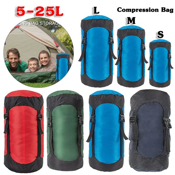 Sacos de dormir 535L Saco de Compressão Ultraleve 40D À Prova D 'Água Nylon Material Saco para Acampamento Ao Ar Livre Caminhadas Mochila 231102