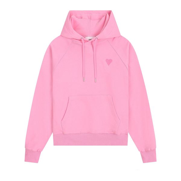 Homens e Mulheres Designer Amis Hoodie Sports Suit Moletom Bordado A-Palavra Vermelho Amor Fino Pescoço Redondo Pulôver Casal Paris Treino Calças de Manga Comprida x2