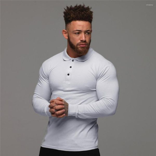 Herren T-Shirts KANCOOLD T-Shirt Mode Sport Knopf Stretch Enge Feste Langarm Herbst Baumwolle Hip Hop Camiseta Jacke Jun22