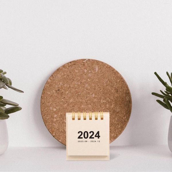 Decorações de jardim Calendário de mesa Home Desktop Office Decor 2024 Stand Flip Ornamento Mensal