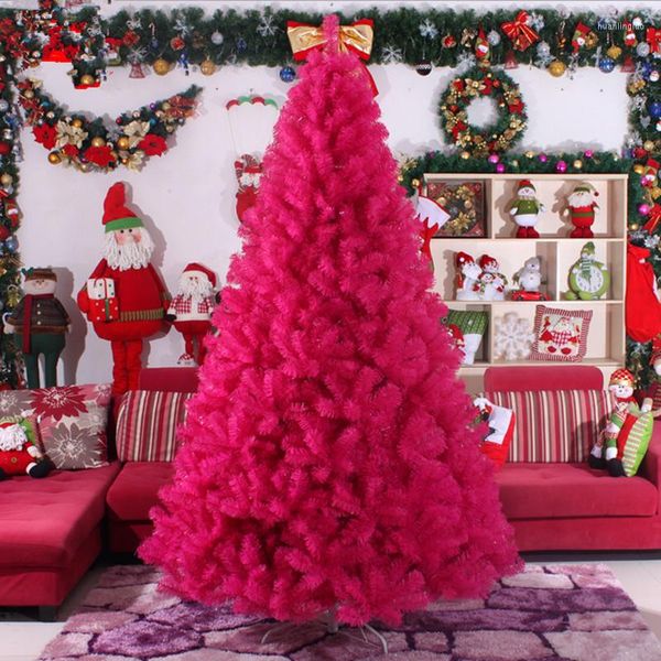 Decorações de Natal 3,0m 4,0m grandes tomadas de fábrica de árvores Rose Red Color Supplies