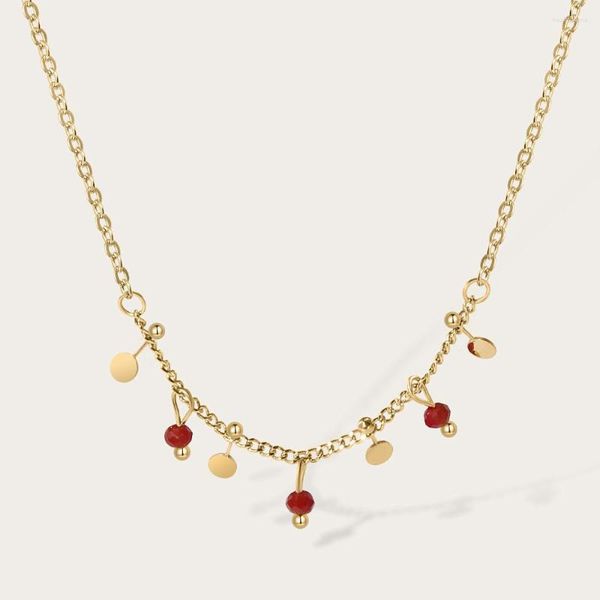 Catene Yachan in acciaio inossidabile Splice Charm Collana per donne Collane alla moda in oro.