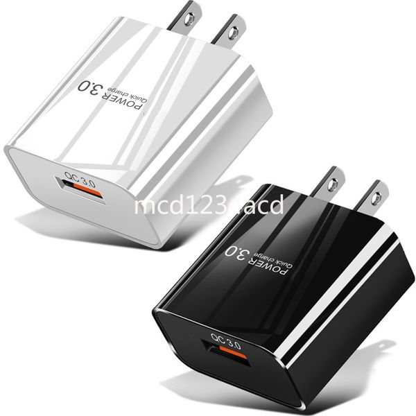 QC3.0 Schnelle adaptive Ladegeräte Schnellladung Eu US 3A 18W Netzteil USB-Wandladegerät für iPhone 13 14 15 Pro max Samsung Tablet PC m1