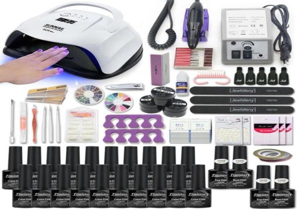 Set super manicure per kit per unghie con lampada per unghie a led Trapano da 20000 giri/min Kit per lucidatura Set di strumenti per arte acrilica6867444