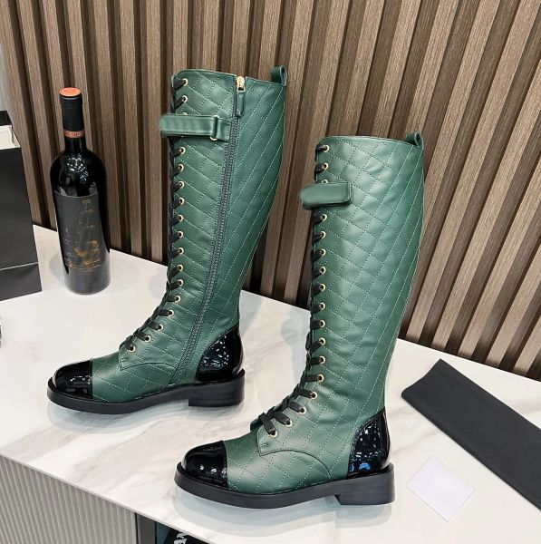 Tasarımcı Botlar Zincir ayak bileği Boot Kadın Donanım Mektubu Botları Koşu Ayakkabıları Kauçuk taban Kış Platformu Dantel-Up kafes patik ayakkabı