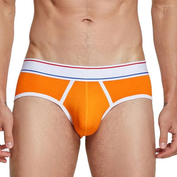 Cuecas sexy homens roupa interior respirável cintura baixa briefs longo bulge bolsa g-string tanga esporte calcinha bulifting cuecas