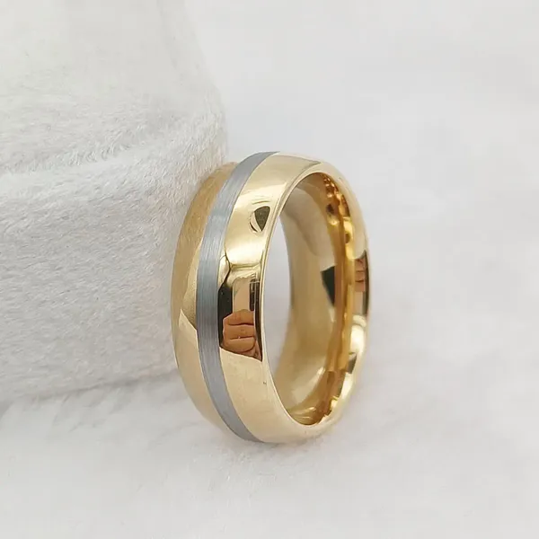 Обручальные кольца Изысканные ювелирные изделия Настоящее кольцо из карбида вольфрама Высокое качество с покрытием для пар на палец для мужчин и женщин