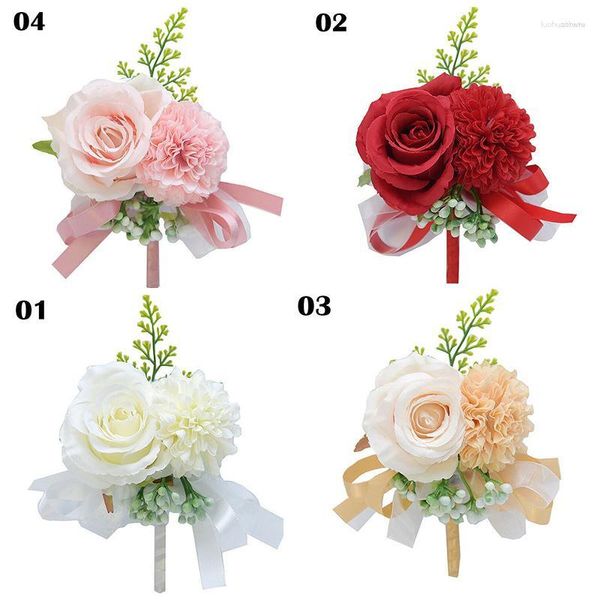 Armreif, Hochzeit, Party, Handgelenk, Blumen-Corsage, Rose, Brautgeschenke, Brautjungfer, Bräutigam, Boutonniere