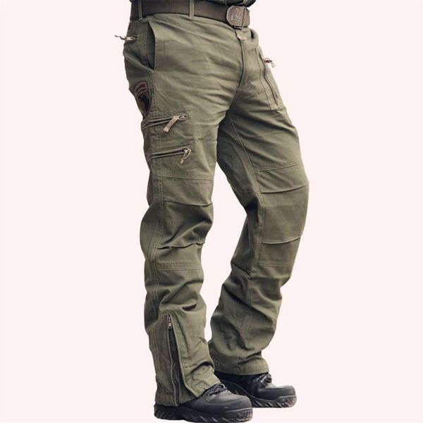 101 airborne jeans treinamento casual plus size algodão respirável multi bolso militar do exército camuflagem calças de carga para men323t