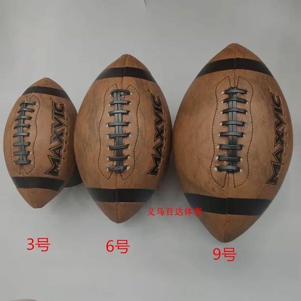 Bolas tamanho padrão 3 6 9 futebol americano puro retro futebol pode ser treinado equipado com presentes rugby para crianças treinamento adulto 231101