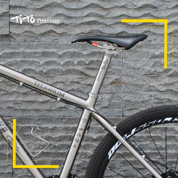 Tito Titanyum Alaşım Seatpost 350mm Bisiklet Seatpost Yol bisikleti için uygun MTB bisikleti ve uzunluk özelleştirilebilir