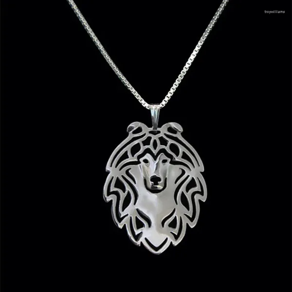 Anhänger Halsketten Einzigartige romantische Gold Silber Farbe Shetland Sheepdog Halskette Frauen Freund Halsband