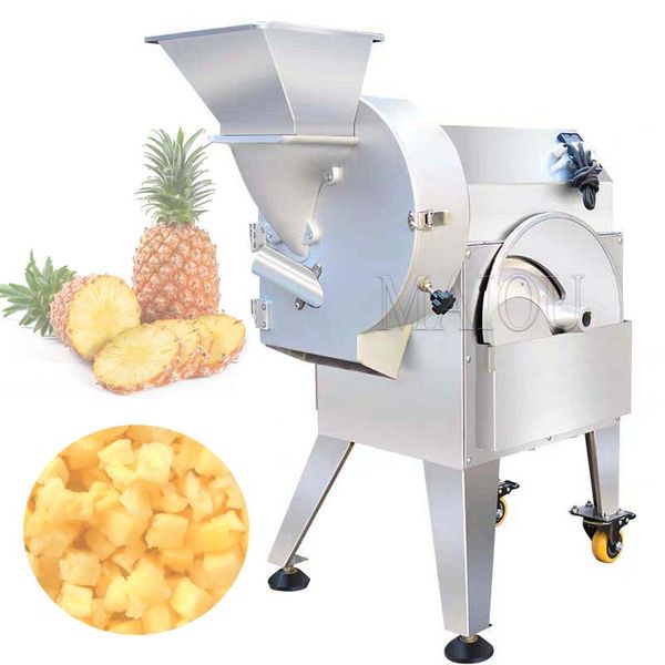 Коммерческая машина для резки овощей, фруктов, бананов, ананасов, машина для нарезки кубиками