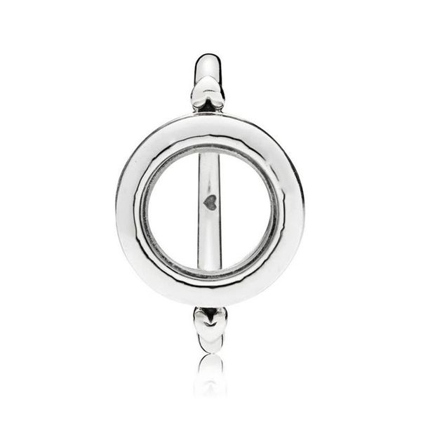 New Trendy 925 Sterling Silver Fashion Signature Floating Locket Ring per le donne Regalo della festa nuziale Fine Europe Jewelry Originale D1225U