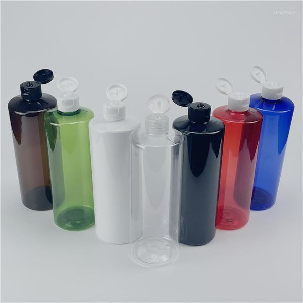 Vorratsflaschen Multicolor 500ML X12 Leere Plastikflasche mit Flip Top Cap Lotion PET Behälter für Shampoo Flüssigseife Körperpflege