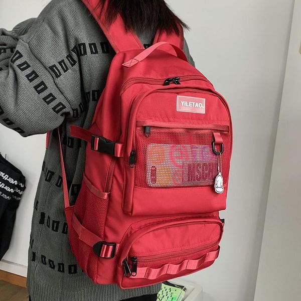 Рюкзак, женщина простая пара мужская школьная рюкзаки для подростков хараджуку девушки 14 -дюймовые мешки ноутбука корейская книжная сумка 56