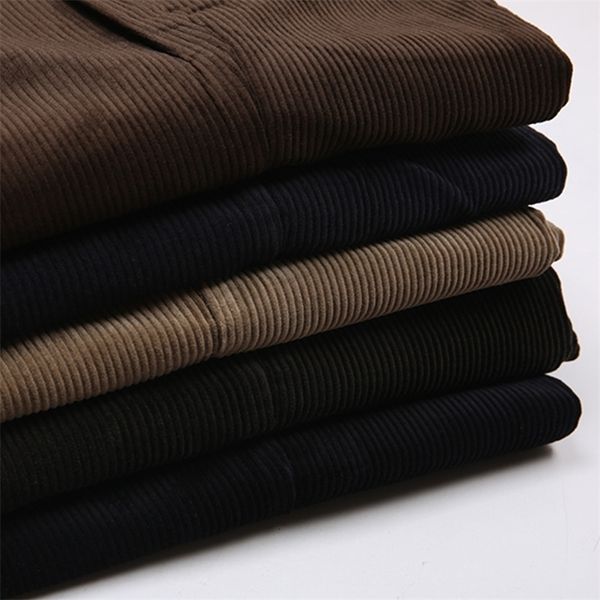 Calças masculinas ICPANS Grosso Quente Outono Inverno Calças Masculinas Corduroy Reta Calças Soltas Cintura Alta S Plus Size 40 42 44 231101