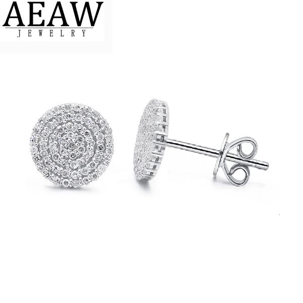 Stud AEAW Brincos para Mulheres Trending Solid 10K Gold Flower Setting Mossanite Diamond Gems Jóias de Casamento 231101