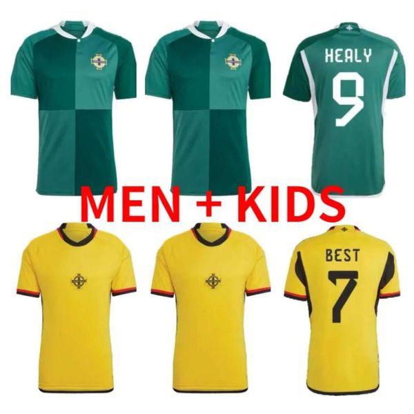 Qqq8 2023 2024 Irlanda do Norte Magennis Tailândia Camisas de futebol 23 24 Home Blue E Lewis Saville Mcnair Ballard Man Kids Kits Mulheres Futebol