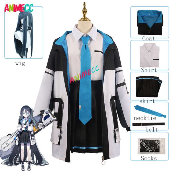 Tendou Arisu Costume Parrucca Cappotto Gioco Blu Archivio Cosplay Uniforme scolastica Festa di Halloween per donne Ragazze cosplay