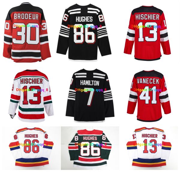 Jack Hughes Dougie Hamilton New Devils CCM Hockey Trikot Nico Hischier Martin Brodeur John Marino Kevin Bahl Tyler Toffoli Holtz Scott