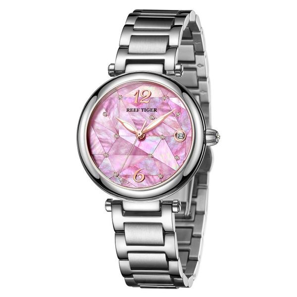 Нарученные часы риф Tiger Women Automatic Watch Ladies Fring Mechanical Watch Watches Женские наручные часы 2023 RGA1584