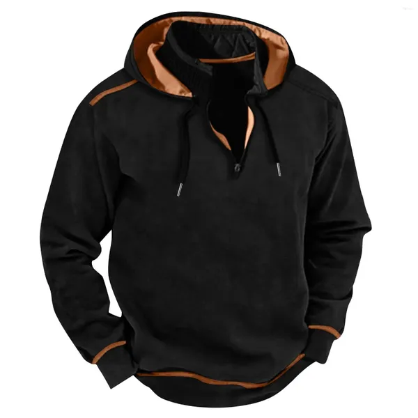 Hoodies masculinos com zíper gola outerwear inverno quente lazer jaqueta casaco treino roupas esportivas estilo europeu americano sudaderas