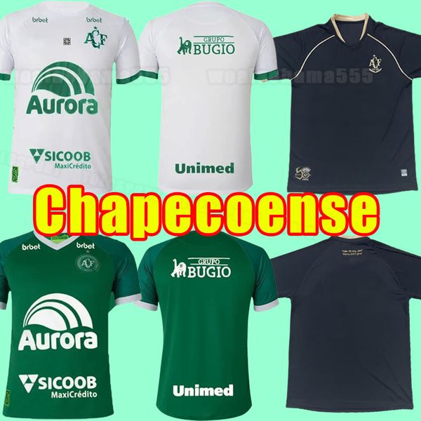 2023 24 Camisetas de fútbol brasileñas Chapecoense para hombre LUIZINHO Home Away Camisetas de fútbol Uniforme de manga corta 2024 23 Recuerdo