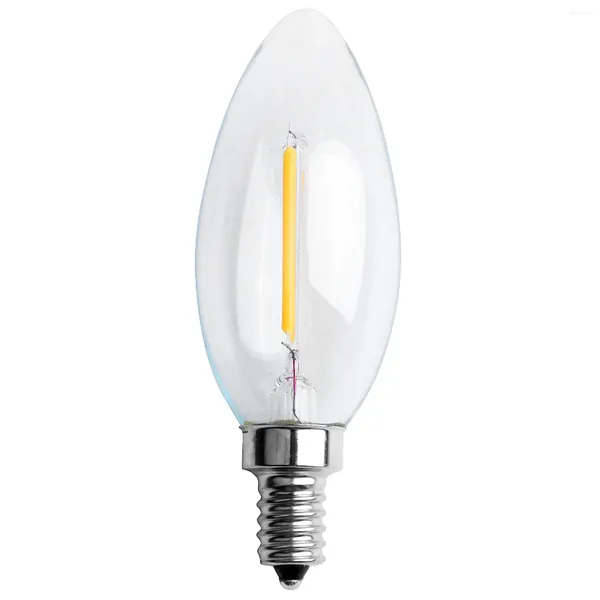 Dimmbare E12 2W COB Kerze Flamme Filament LED Glühbirne Lampe 10 3,5cm